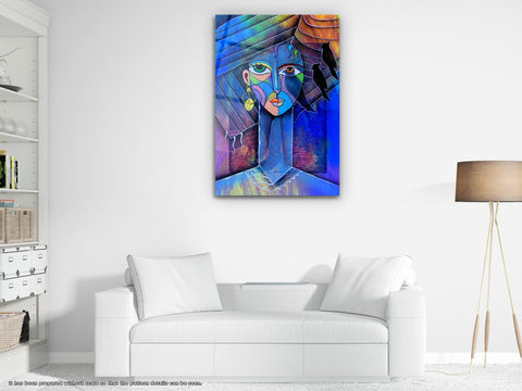 Cubist Surrealist Woman - Glass Art