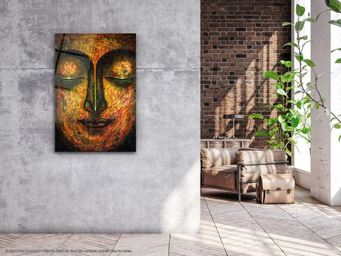 Lord Buddha V2 - Glass Wall Art