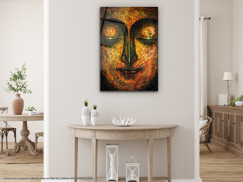 Lord Buddha V2 - Glass Wall Art
