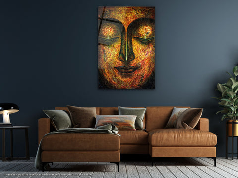 Lord Buddha V2 - Glass Wall Art