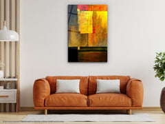 Abstract Oil Painting - Glass Wall Art