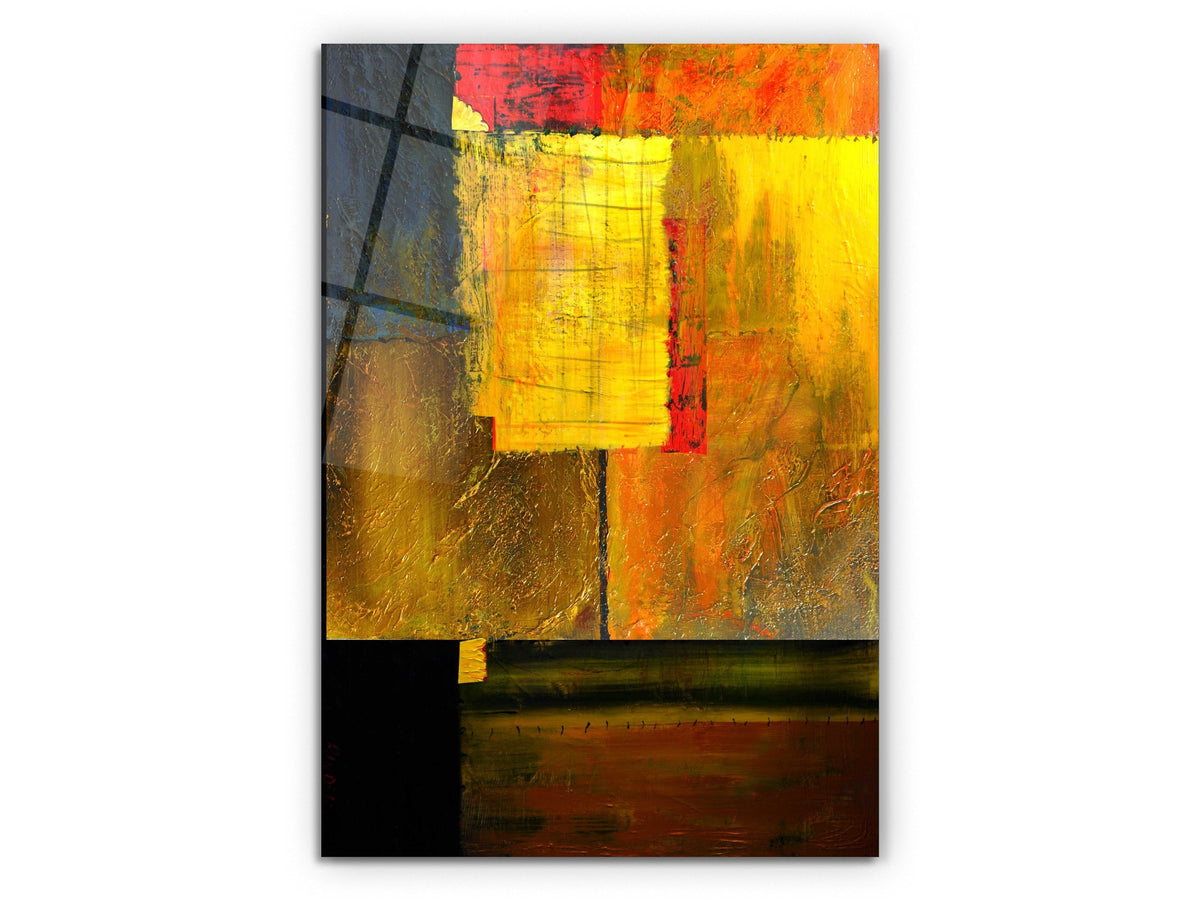 Abstract Oil Painting - Glass Wall Art