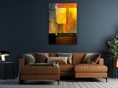 Abstract Oil Painting - Glass Wall Art