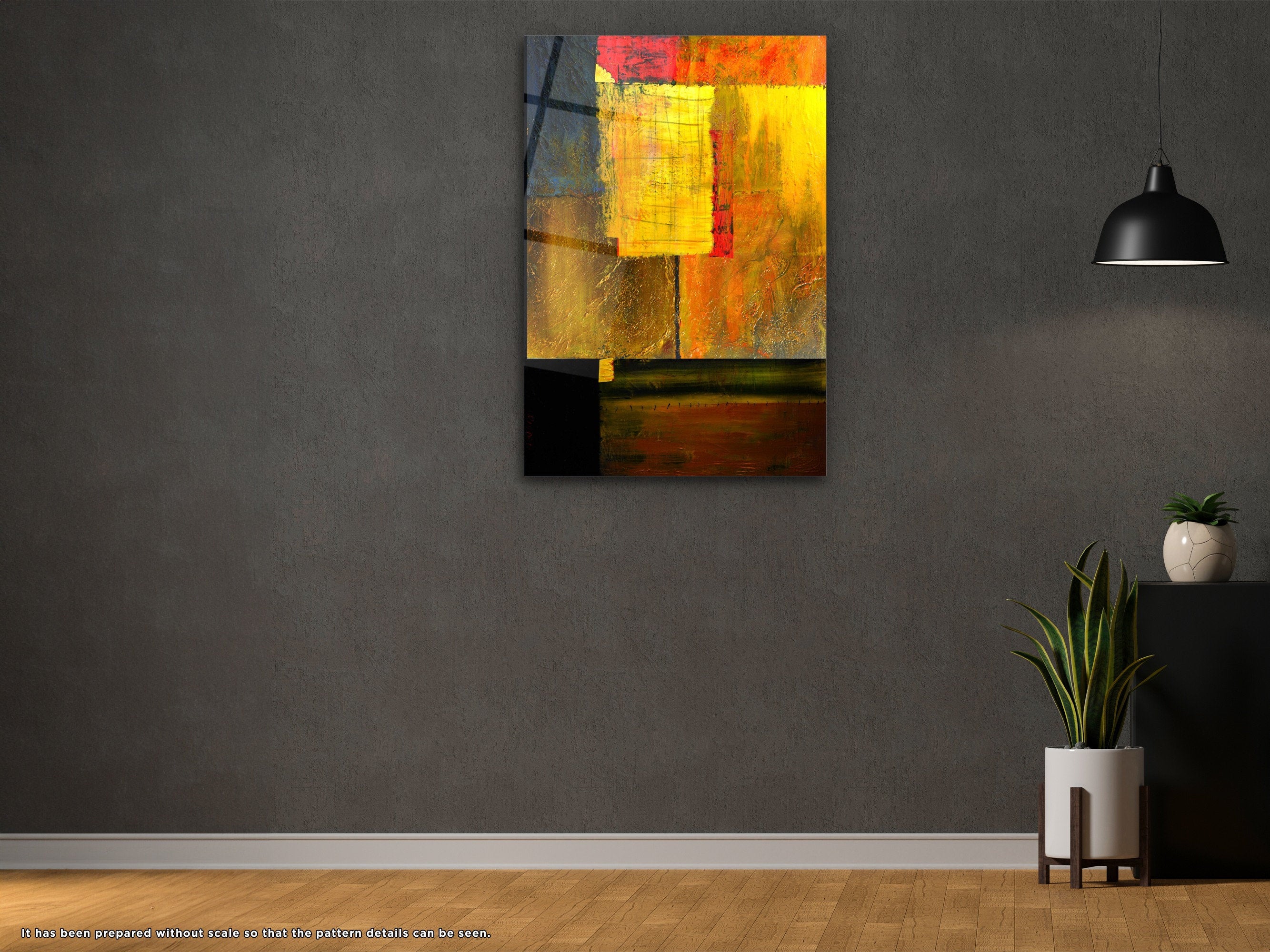 Abstract Oil Painting - Glass Wall Art