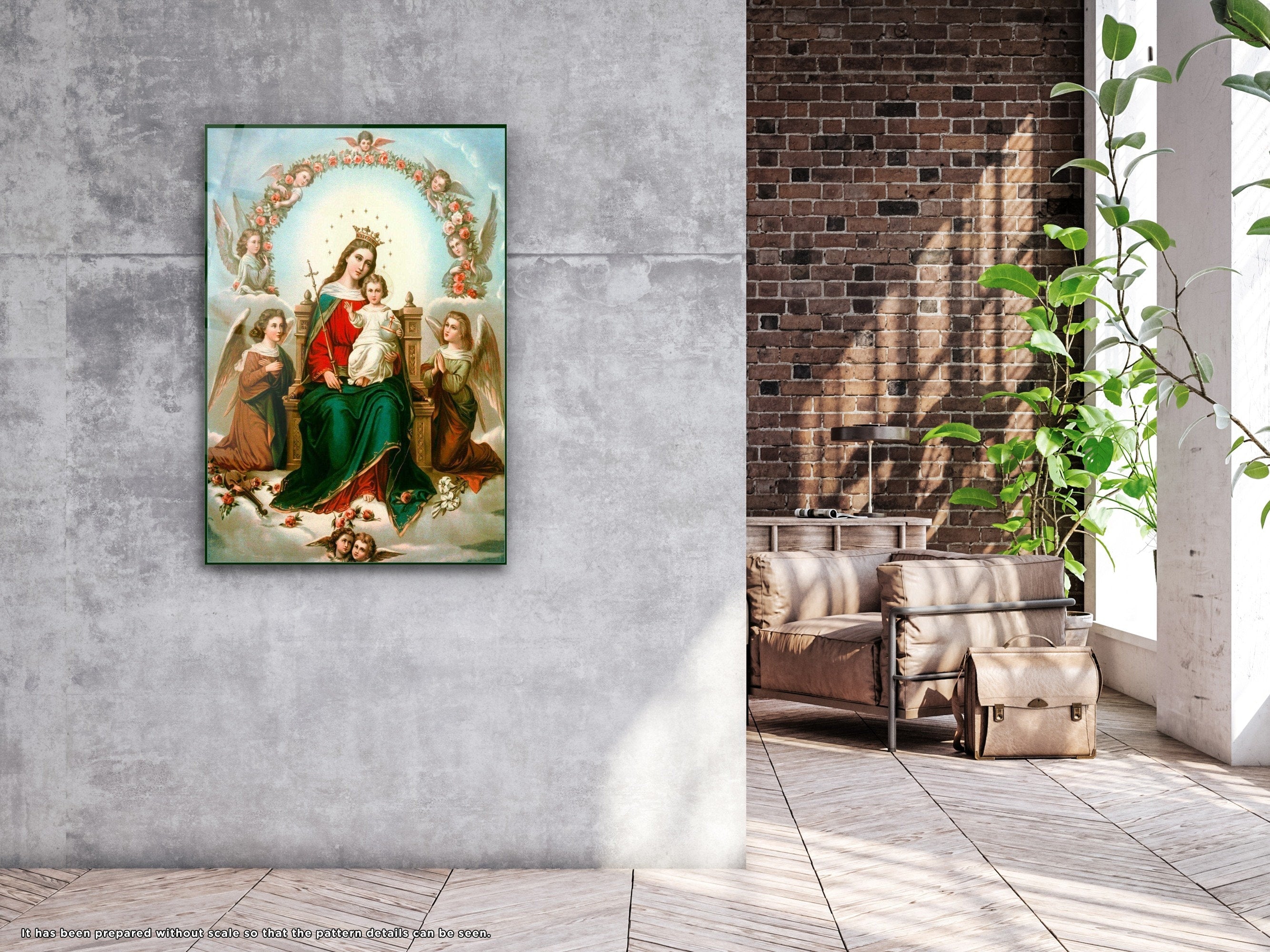 Virgin Mary - Glass Wall Art