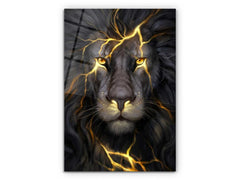 Lion Zeus - Glass Wall Art