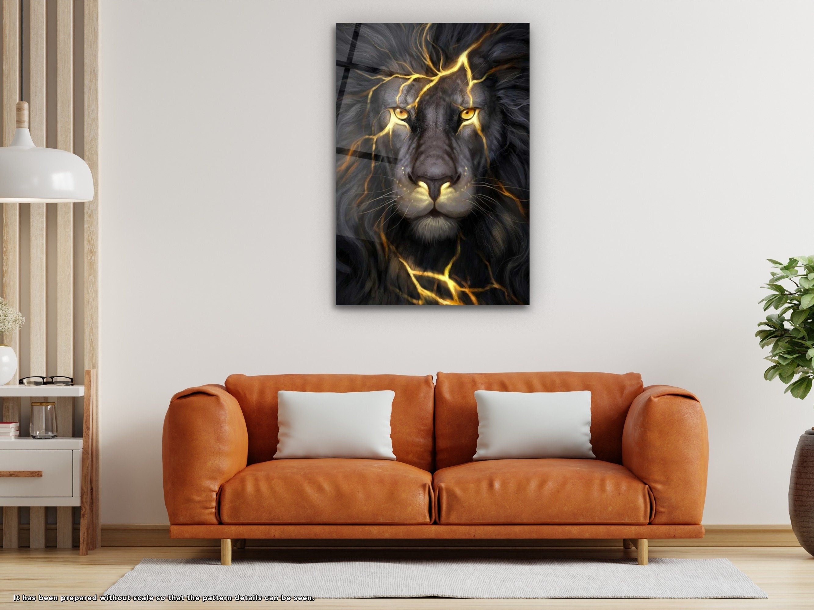 Lion Zeus - Glass Wall Art