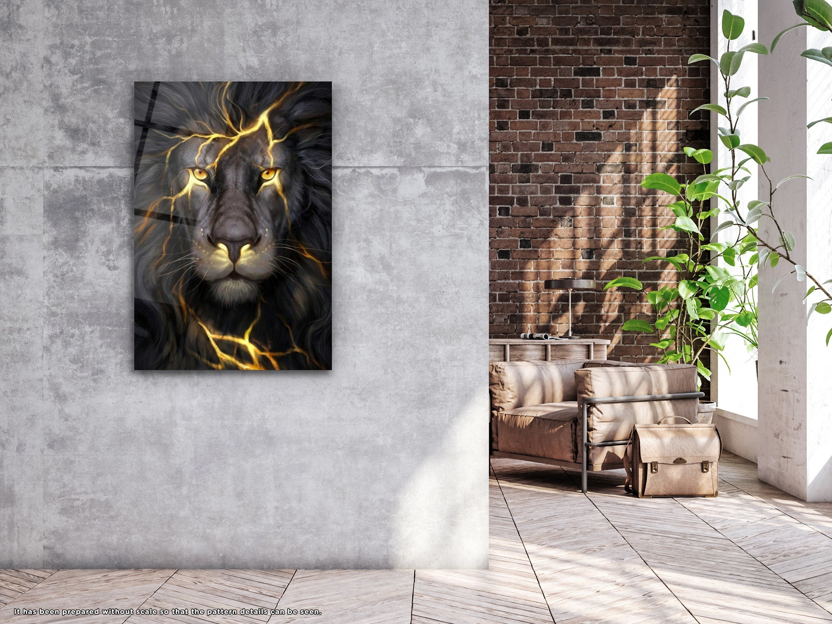 Lion Zeus - Glass Wall Art