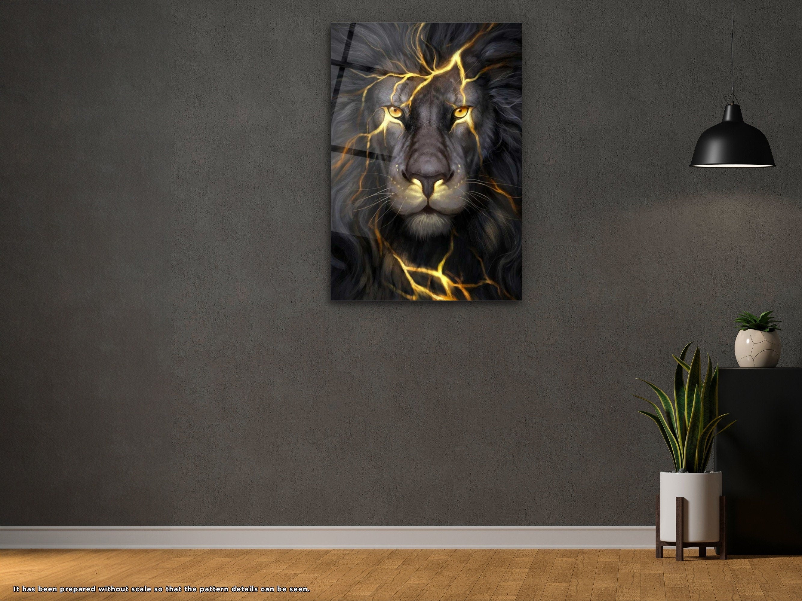 Lion Zeus - Glass Wall Art