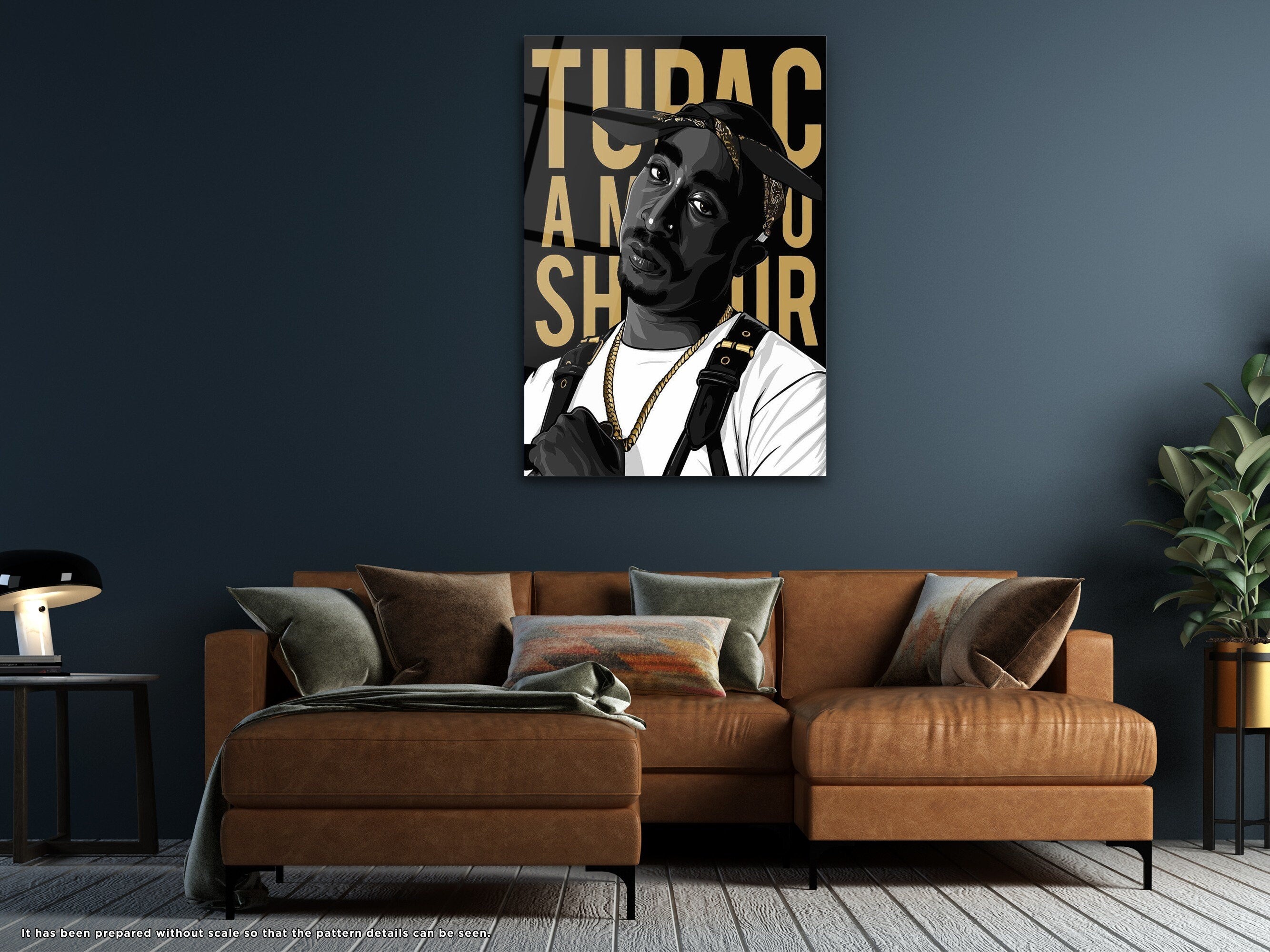 Tupac - Glass Wall Art