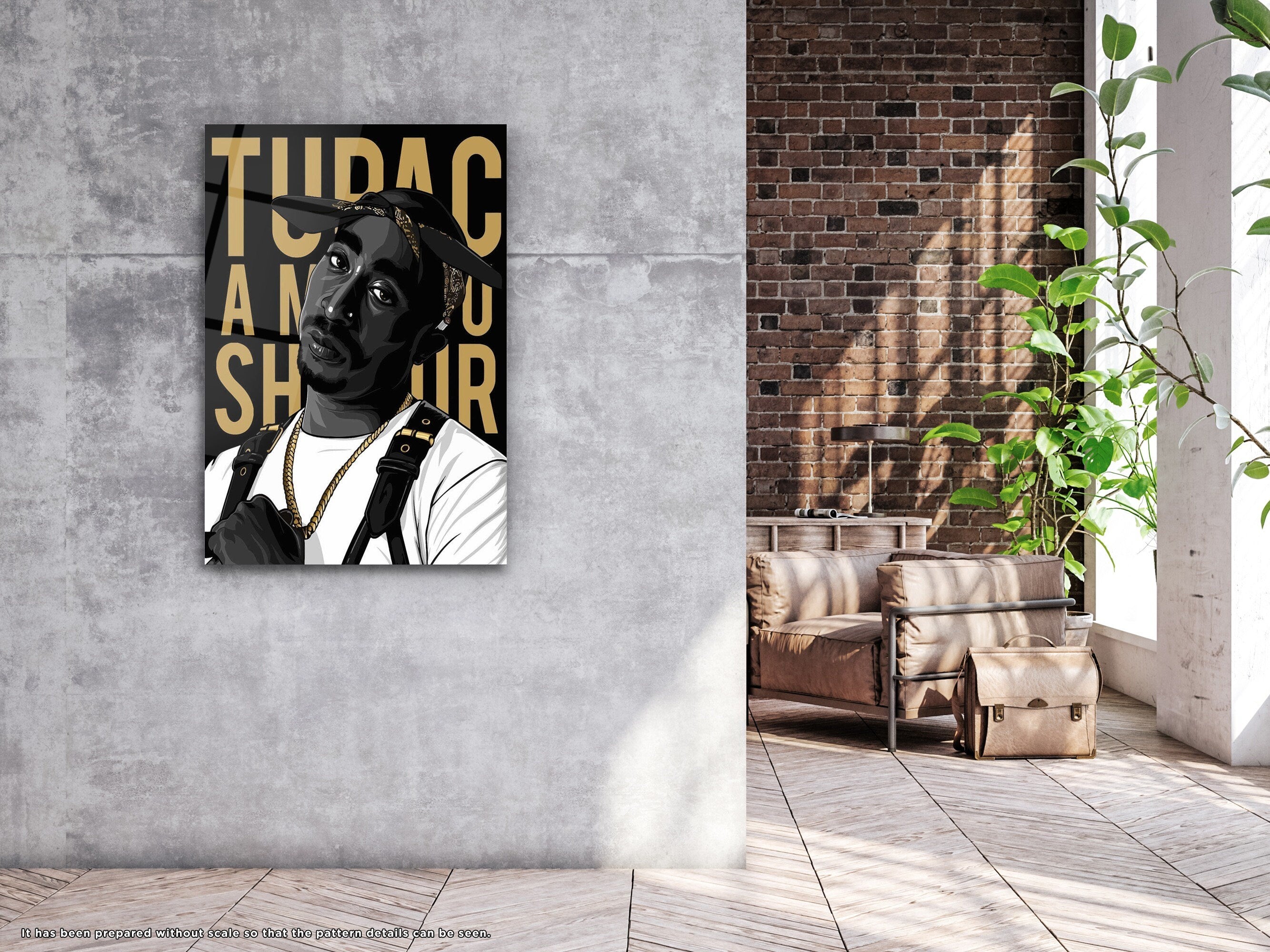 Tupac - Glass Wall Art