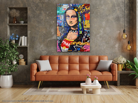 Modern Mona Lisa - Glass Wall Art