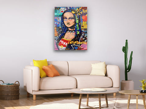 Modern Mona Lisa - Glass Wall Art
