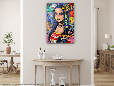 Modern Mona Lisa - Glass Wall Art