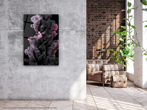 Smoke Explosion - Glass Wall Art