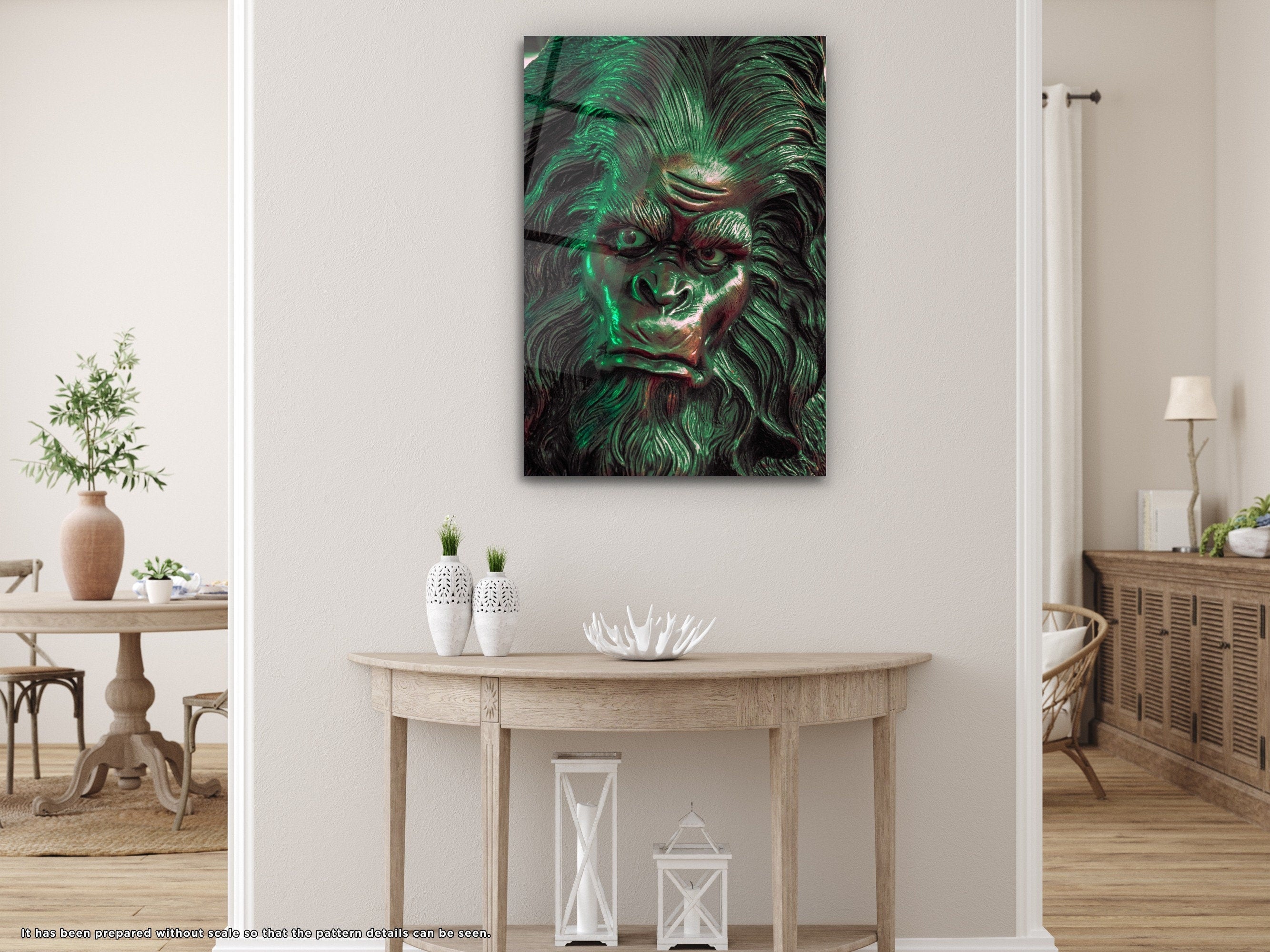 The Devil Monkey - Glass Wall Art