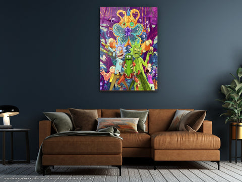 Cartoon World V2 - Glass Wall Art