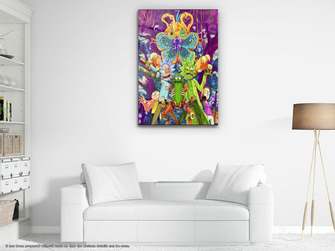 Cartoon World V2 - Glass Wall Art