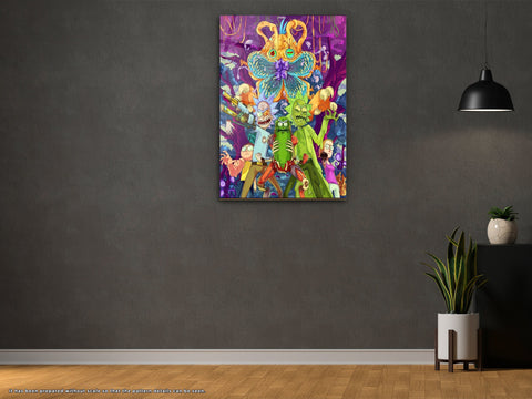Cartoon World V2 - Glass Wall Art