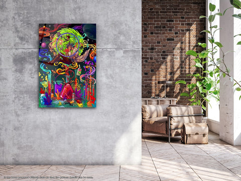 Cartoon World V4 - Glass Wall Art