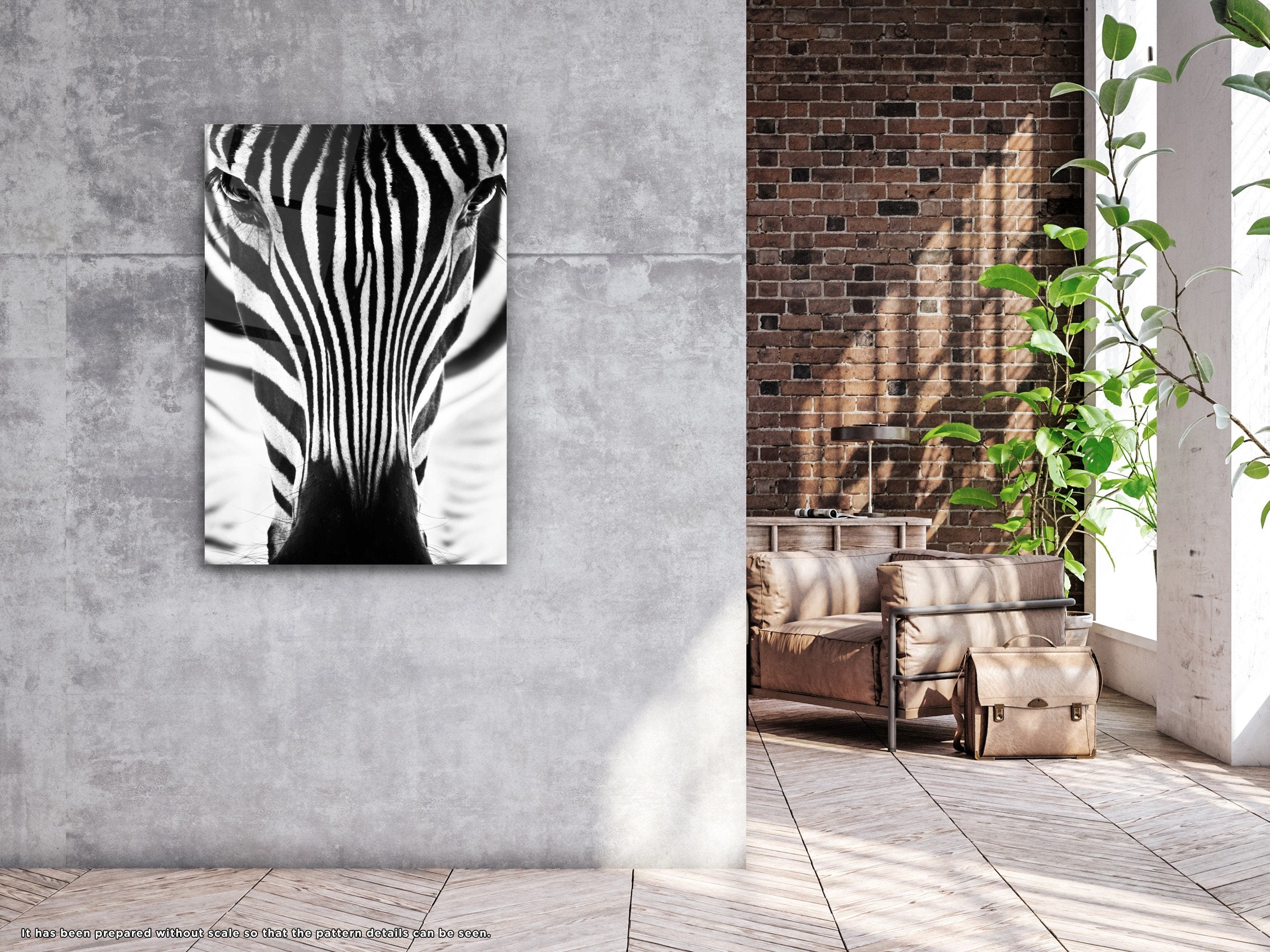 Zebra - Glass Wall Art