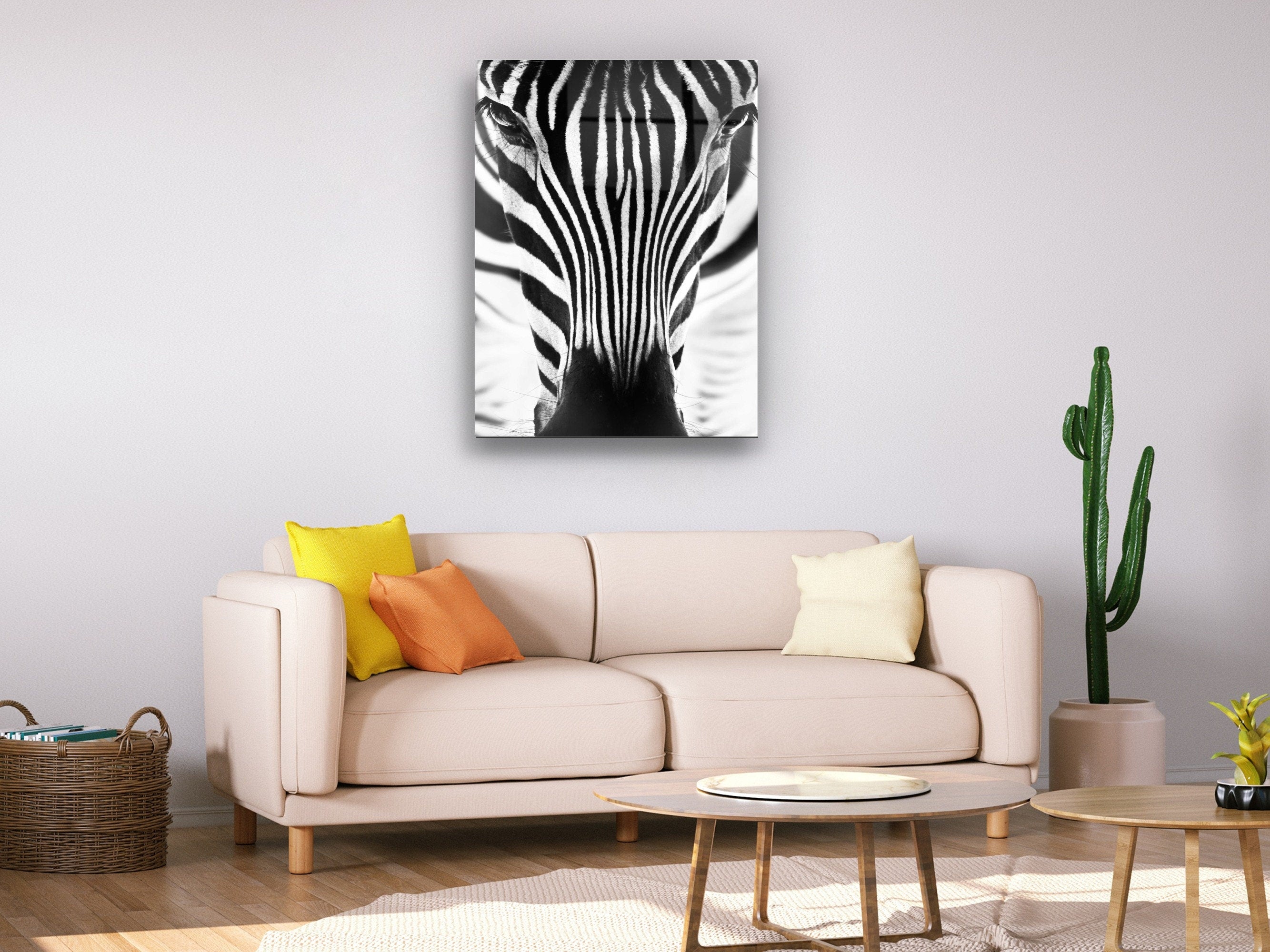 Zebra - Glass Wall Art