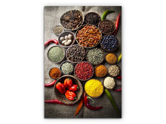 Spices - Glass Wall Art