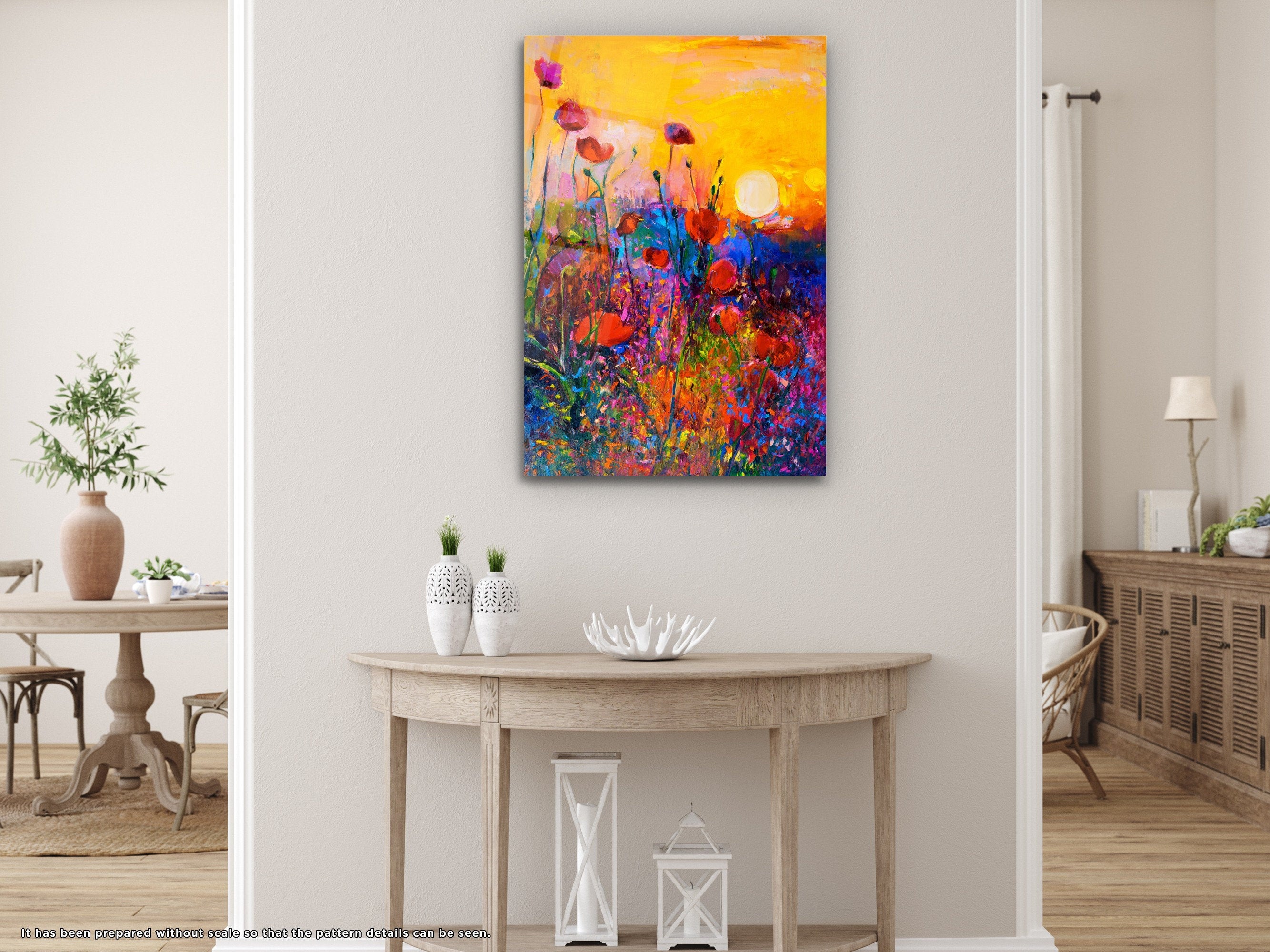 Oil Painting Nature - Glass Wall Art