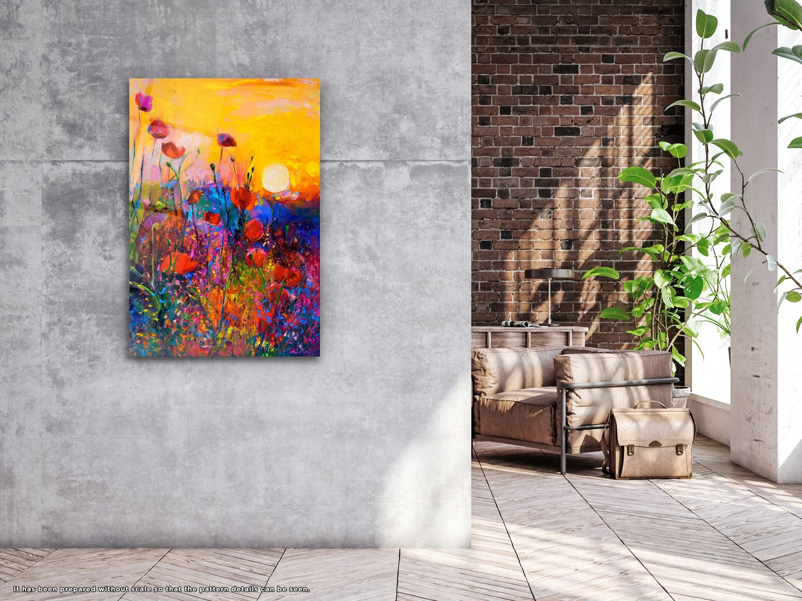 Oil Painting Nature - Glass Wall Art