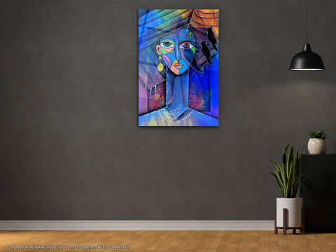 Cubist Surrealist Woman - Glass Art