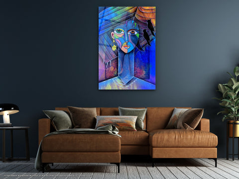 Cubist Surrealist Woman - Glass Art