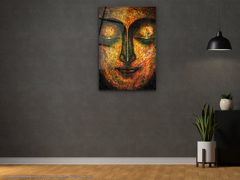 Lord Buddha V2 - Glass Wall Art