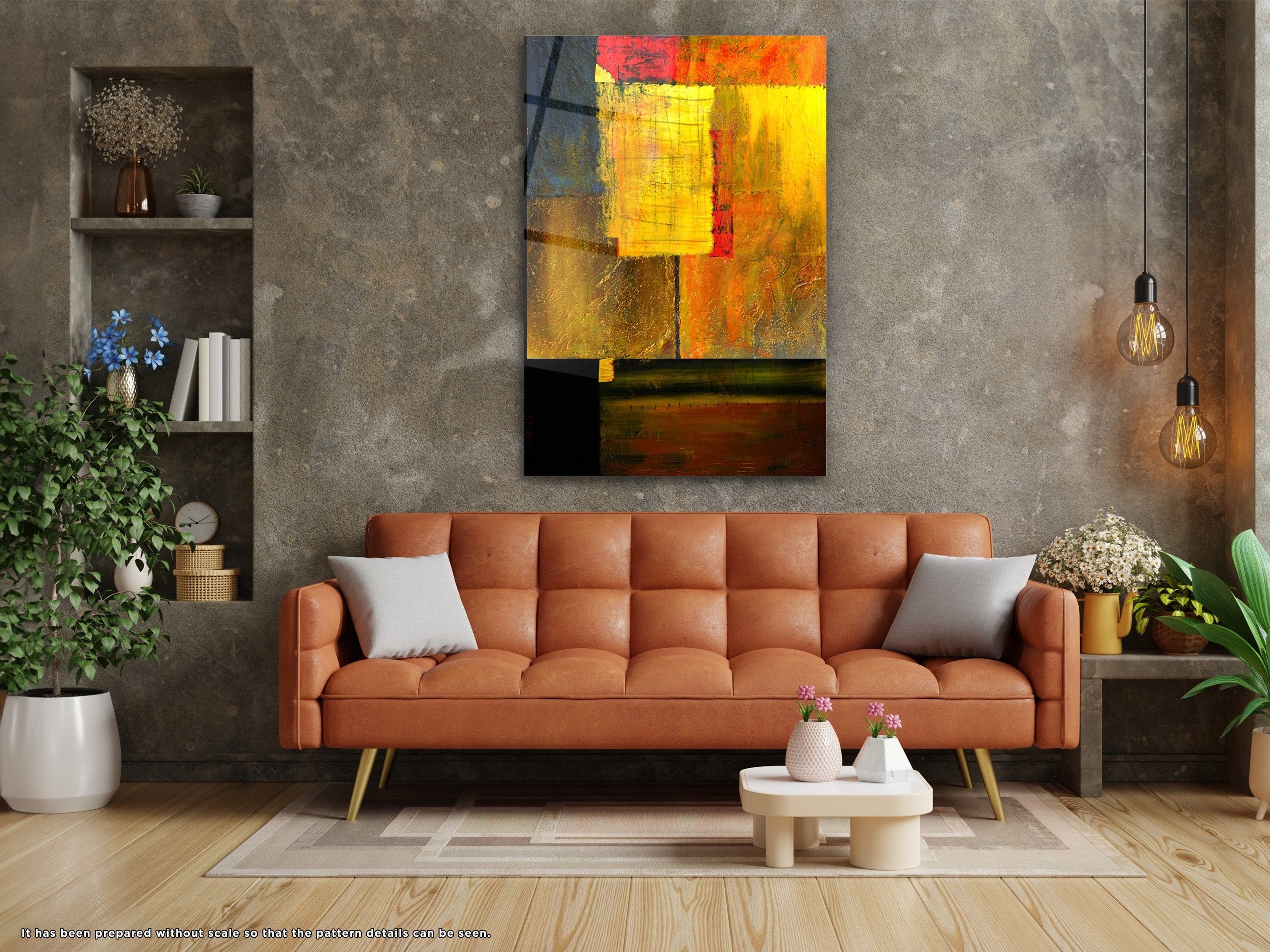 Abstract Oil Painting - Glass Wall Art