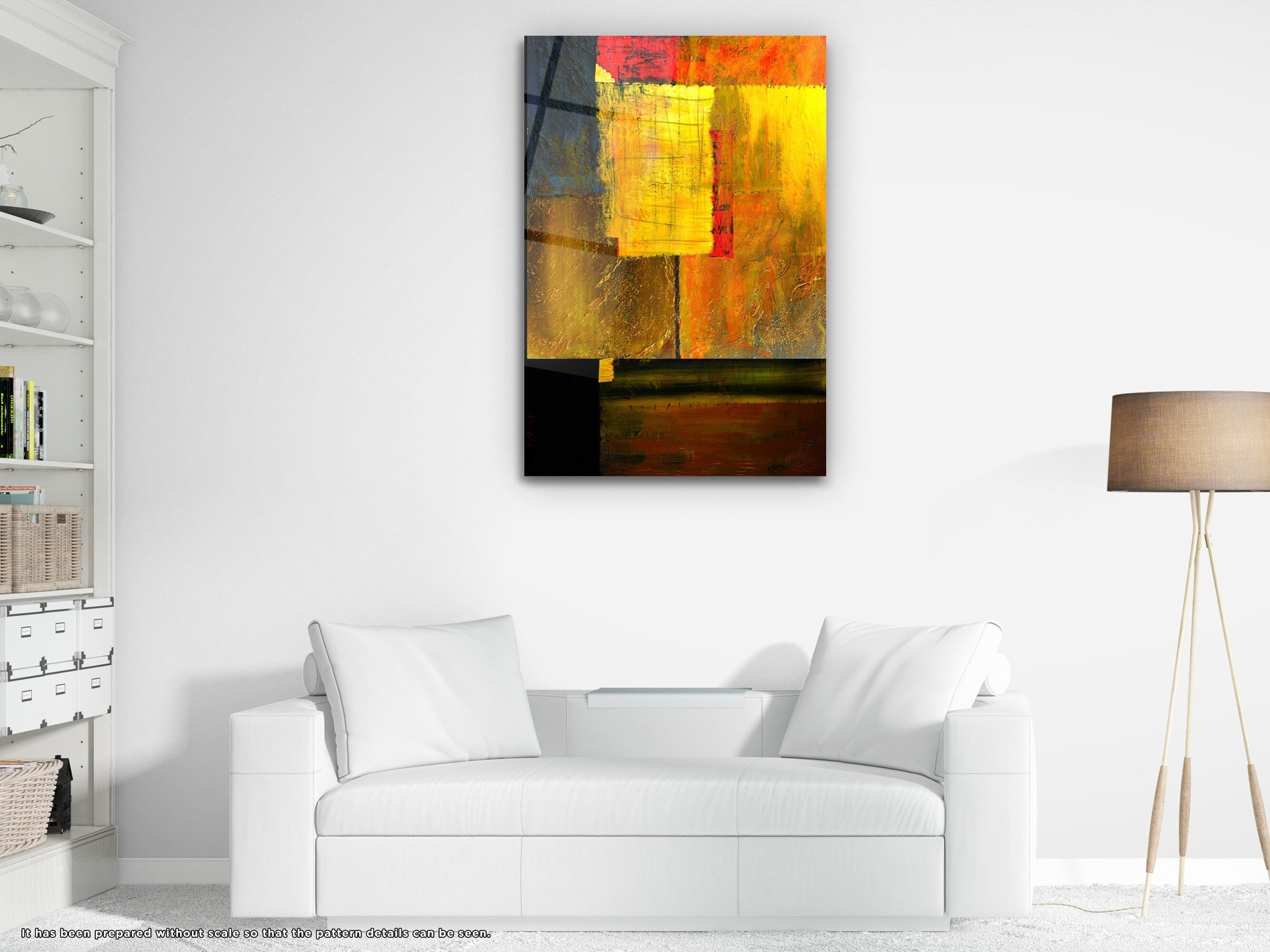 Abstract Oil Painting - Glass Wall Art