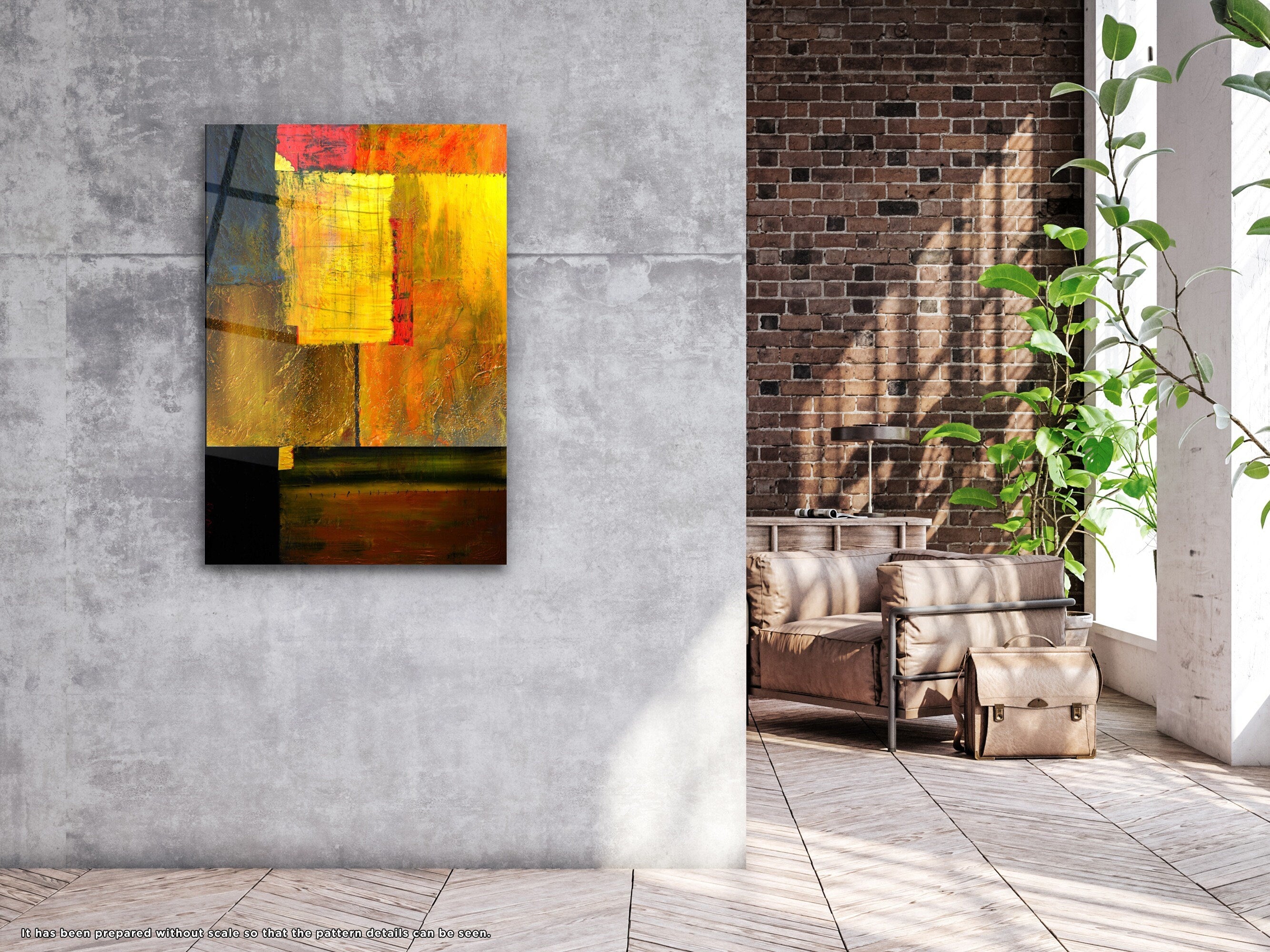 Abstract Oil Painting - Glass Wall Art