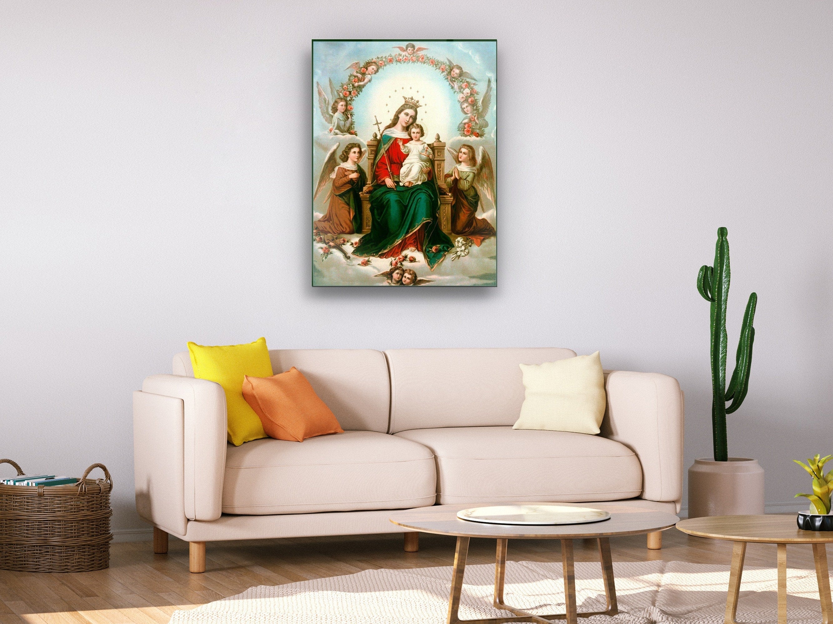 Virgin Mary - Glass Wall Art