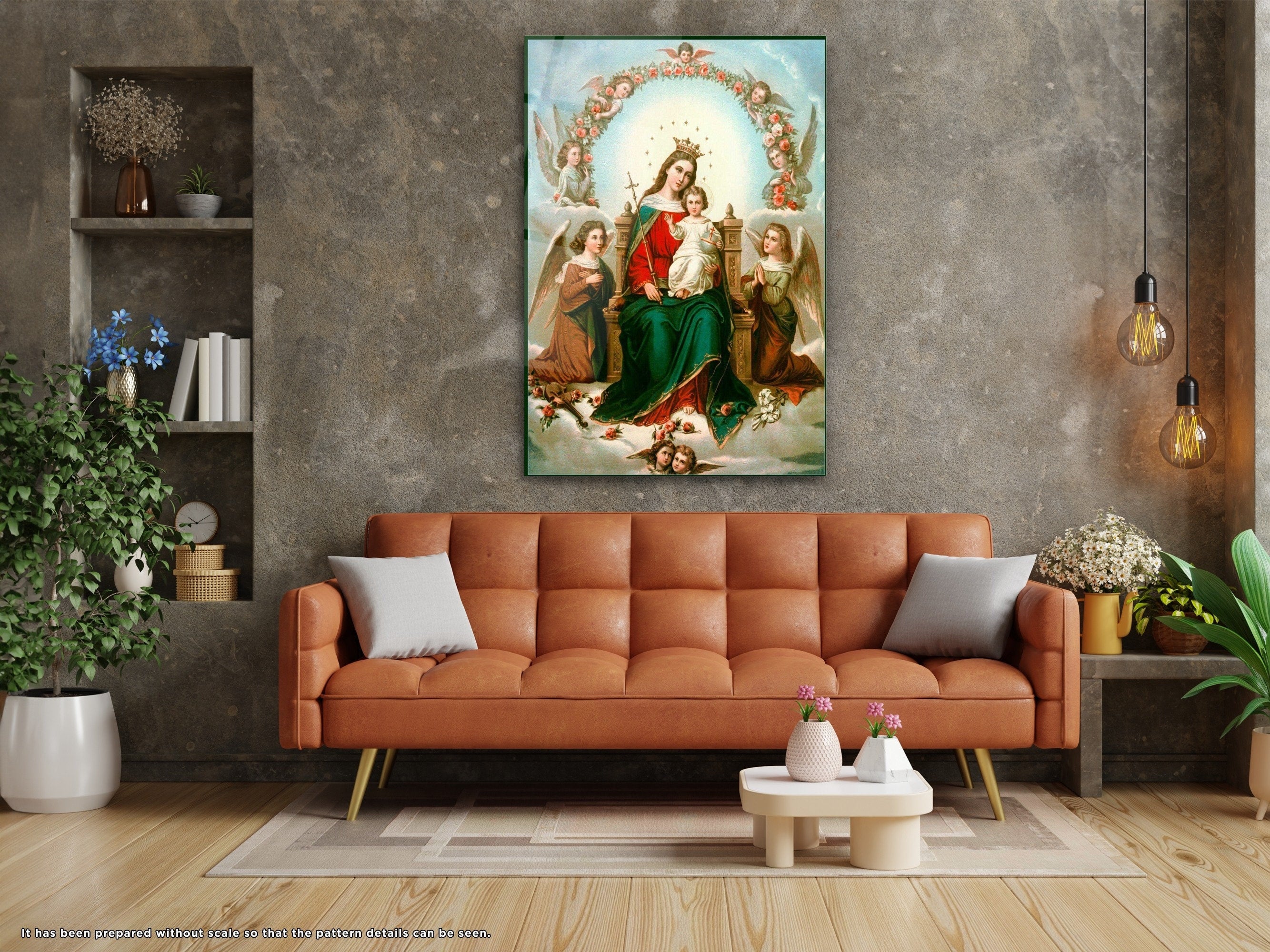 Virgin Mary - Glass Wall Art